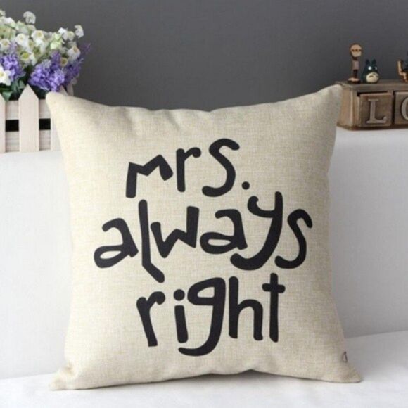 Mr Mrs right pillow covers BRAND NEW Wedding Gift - Picture 3 of 4